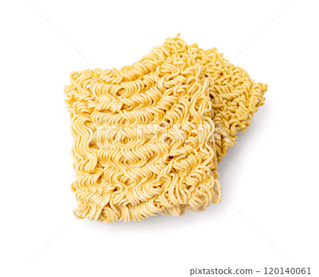 Raw Instant Noodles Isolated, Dry Ramen Noodle, Uncooked Korea Vermicelli, Fast Chinese Pasta 120140061