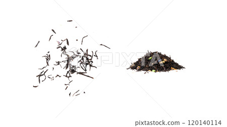 Flavored Black Tea Leaves Isolated, High Quality Black Tea Pile with Fruits and Flowers, Organic Indian Drink Flavored Black Tea Leaves Isolated, High Quality Black Tea Pile with Fruits and Flowers, Organic Indian Drink 120140114