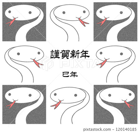 蛇年新年賀卡 - 蛇，蛇，十二生肖，性格 120140185