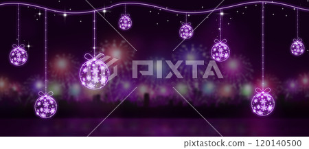 purple christmas illumination 120140500