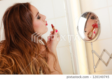 Young girl making makeup 120140745