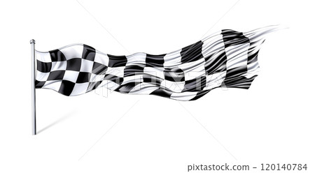 Checkered flag, racing, start, finish concept isolated on a white background. Checkered flag, racing, start, finish concept isolated on a white background. 120140784