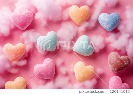 Colorful chocolate background AI generated image 120141013
