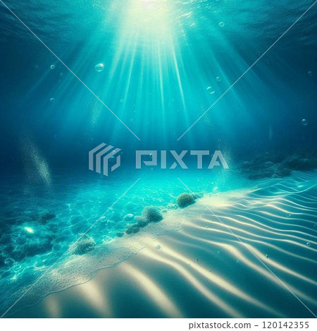 海洋藍色海底水下背景自然景觀 120142355