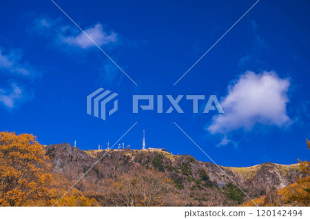 秋天從三木牧場看到的大賀頭 120142494