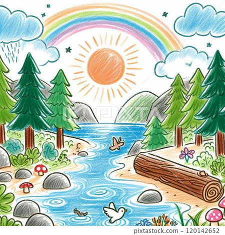 自然背景水彩 120142652