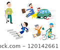 Illustrations of car accidents etc. 120142661