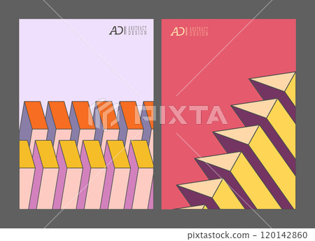 Geometric composition. Template for abstract posters, covers, and paintings. The idea of temporary interior design 120142860