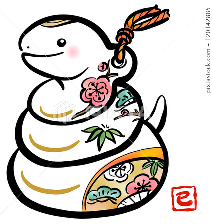 Cute clay bell illustration for the year of the snake 120142885