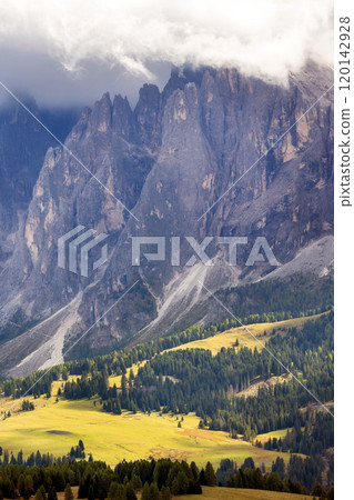 Dolomites Alpe di Siusi, Italy landscape 120142928