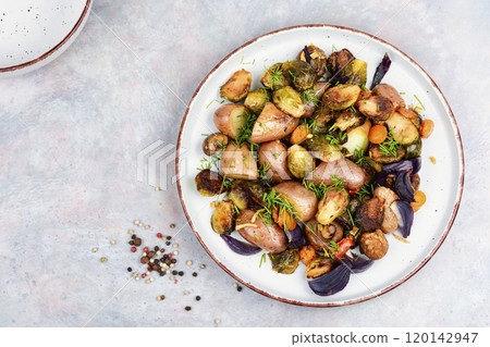 Baked or stewed vegetables. Baked or stewed vegetables. 120142947