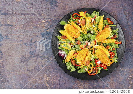 Fresh cactus salad. 120142968