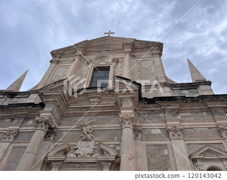 Jesuit Church of St. Ignatius Loyola and the old Collegium Ragusinum in Dubrovnik, Croatia 120143042