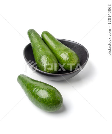 Avocado Isolated, Whole Avokado, Green Avocados Slice, Fresh Alligator Pear, Long Avocado Fruit Avocado Isolated, Whole Avokado, Green Avocados Slice, Fresh Alligator Pear, Long Avocado Fruit 120143068