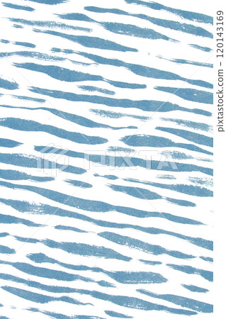 Thick Ink Pen Lines on White Background Zebra Skin Blue Barcode Shapes 120143169