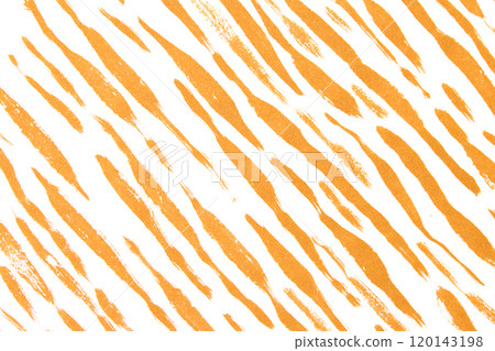 Thick Ink Pen Lines on White Background Zebra Skin Orange Barcode Shapes 120143198