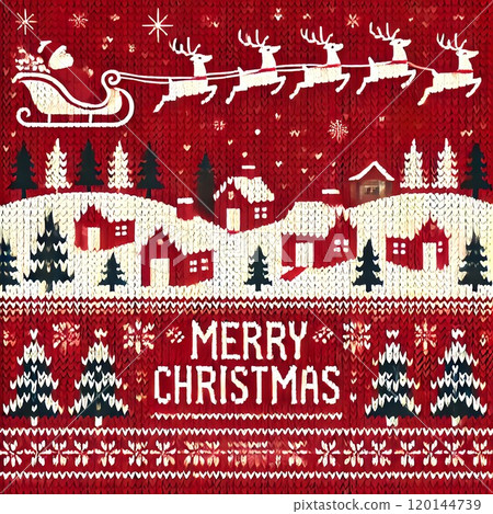 聖誕老人與馴鹿圖案的聖誕毛衣 聖誕老人與馴鹿圖案的聖誕毛衣 120144739