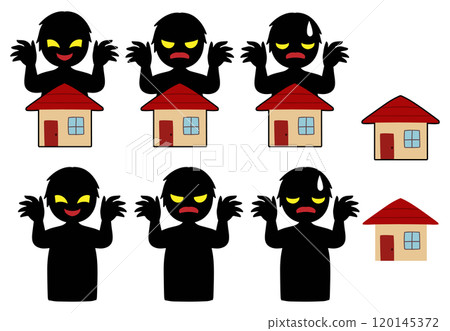 Image material of attacking villains and house robbers Image material of attacking villains and house robbers 120145372