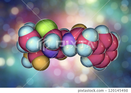 Molecule of penicillin antibiotic Molecule of penicillin antibiotic 120145498