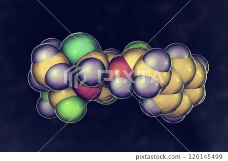 Molecule of penicillin antibiotic Molecule of penicillin antibiotic 120145499