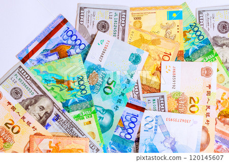 World currencies that they trade in are Chinese yuan, United States dollar, Kazakhstan tenge, well various denominations of national currency banknotes. 120145607