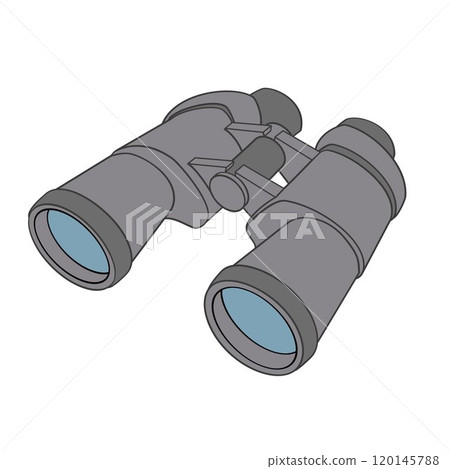 Binoculars on a white background Binoculars on a white background 120145788