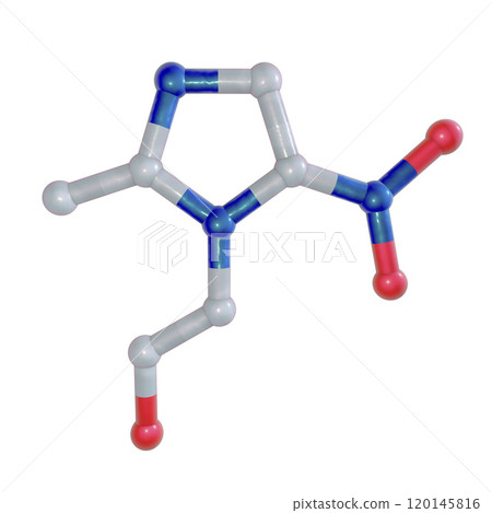 Molecular model of metronidazole Molecular model of metronidazole 120145816