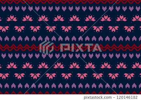 Festive Winter Nordic Pattern Background Festive Winter Nordic Pattern Background 120146182