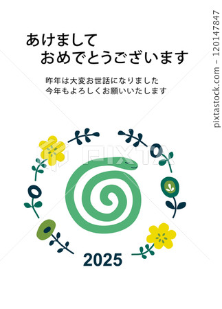 2025 Year of the Snake New Year's Card 2 2025 Year of the Snake New Year's Card 2 120147847