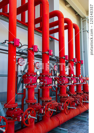 Water sprinkler and fire alarm fighting system in factory Water sprinkler and fire alarm fighting system in factory 120148387