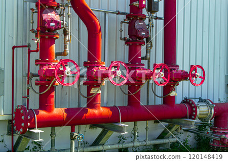 Water sprinkler and fire alarm fighting system in factory Water sprinkler and fire alarm fighting system in factory 120148419