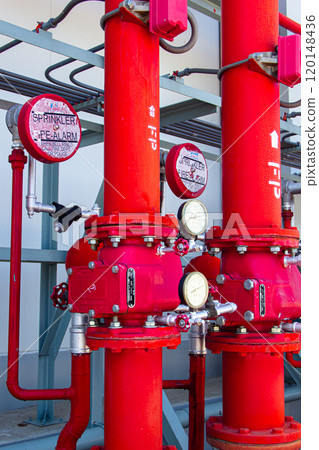 Water sprinkler and fire alarm fighting system in factory Water sprinkler and fire alarm fighting system in factory 120148436