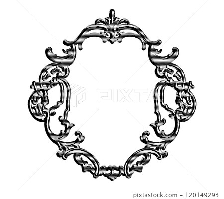 Lithograph style vintage frame 120149293