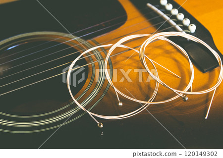Acoustic guitar and replacement strings Acoustic guitar and replacement strings 120149302
