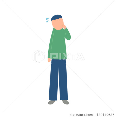 Illustration of an anxious man Illustration of an anxious man 120149687