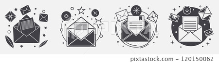 email marketing themed template collection, e-mail newsletter 120150062
