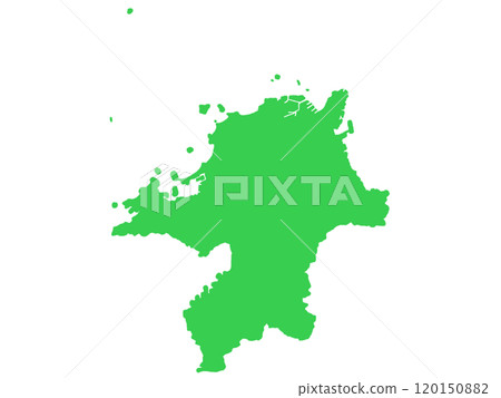 A slightly loose map of Fukuoka prefecture without borders A slightly loose map of Fukuoka prefecture without borders 120150882