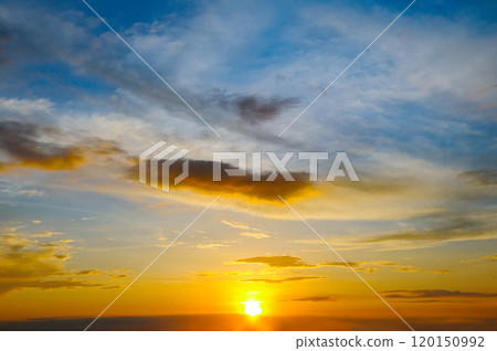 Sunrise sky with lighted clouds. Sunrise sky with lighted clouds. 120150992