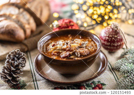 Christmas cabbage soup, a traditional Eastern European Christmas dish Christmas cabbage soup, a traditional Eastern European Christmas dish 120151493
