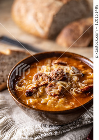 Christmas cabbage soup, a traditional Eastern European Christmas dish 120151498