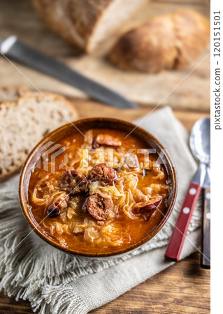 Christmas cabbage soup, a traditional Eastern European Christmas dish 120151501