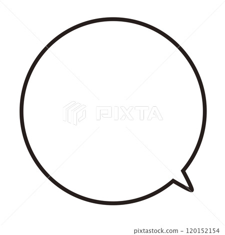 Round circle comic speech bubble illustration material 120152154