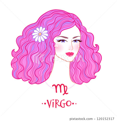 Virgo zodiac sign female portrait 120152317