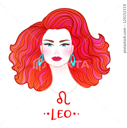 Leo zodiac sign female portrait Leo zodiac sign female portrait 120152319