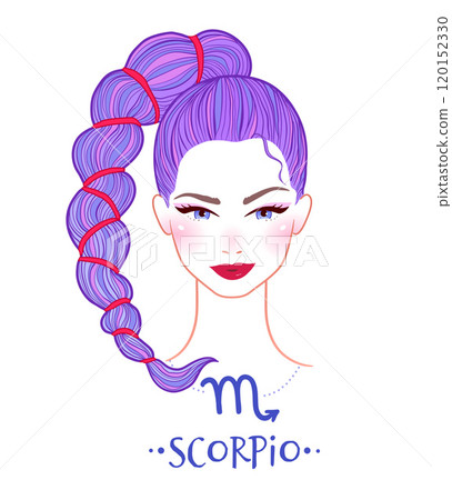 Scorpio zodiac sign female portrait 120152330