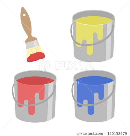 illustration of paint and brush 120152379