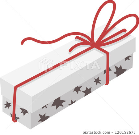 long gray decorated gift box with red ribbon bow long gray decorated gift box with red ribbon bow 120152675