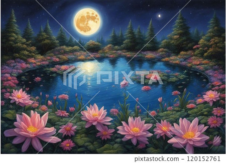 Fantastic full moon scenery 1 120152761