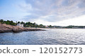 Scenic Spanish Coastal View with Rocky Shoreline and Villas Mediterranean Landscape.coastline 120152773