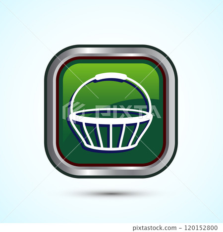 Basket icon design illustration, Shopping basket icon, Button Design 120152800